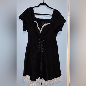 Lip Service Vintage Goth Maid Mini Dress